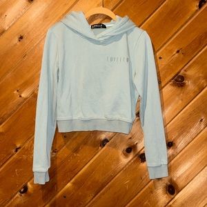 Lovello Elizabeth sage green crop hoodie